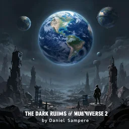 The Dark Ruins of Multiverse 2 with Infinite broken Earths in the sky. by Daniel Sampere. DC Comics. Dark Crisis on Infinite Earths. 8K Resolution. Comic Illustration. HD. 16k resolution HD HDR