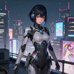 anime key visual of portrait futuristic cyber warrior girl, in future cyberpunk tokyo rooftop, ssci - fi and fantasy, intricate and very very beautiful, neon light, highly detailed, digital painting, artstation, concept art, smooth, illustration, art by huaixuan xiang and alphonse mucha and wlop and tian zi