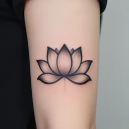 minimalistic lotus flower tattoo