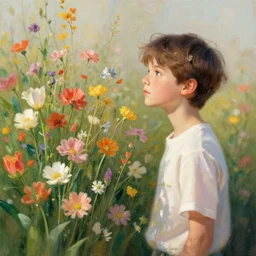 flowers and boy by james jean