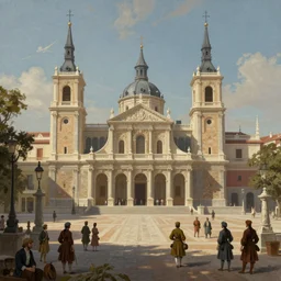 A detailed matte painting of Madrid in the 18th century, trending on artstation