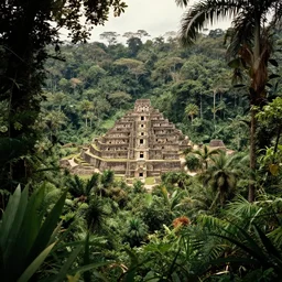 vintage photo of the lost gold city of el dorado in the south american jungle, photo journalism, photography, cinematic, national geographic photoshoot