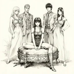 beautiful ink sketch, a fantasy ottoman ilya kuvshinov, wlop, krenz kushart, boris vallejo, ayami kojima and ayami kojima