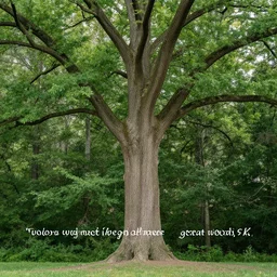 “ a 3000 year old tree in the great woods, 4k”