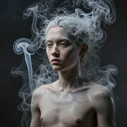 man made of smoke and mirrors, photorealistic, highly detailed