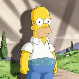 homer simpson by hirohiko araki