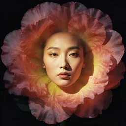 portrait, giant flower as a head, surreal, dramatic light, by victo ngai by james jean, by rossdraws, frank franzzeta, mcbess