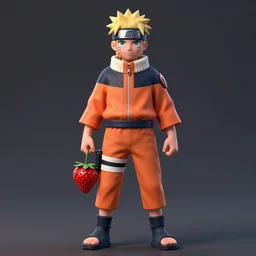 strawberry ninja, naruto, concept art, octane render
