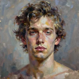 emotionally cold man, concept art oil painting, portrait ethereal by jama jurabaev, extremely detailed, brush hard, medium, artstation