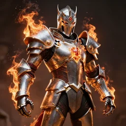 hell knight with fire powers, highly detailed, 4 k, hdr, smooth, sharp focus, high resolution, award - winning photo, clayton crain, photorealistic