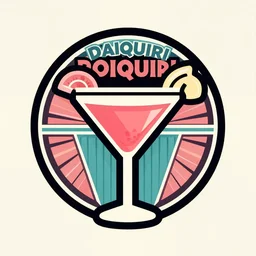 daiquiri tornado logo! logo for daiquiri! superflat, anime, 8 0 s, style of patrick nagel, art deco, sharp, detailed, clean lines, 8 k