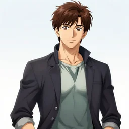 adam levine as an anime protagonist, studio trigger, digital art, deviantart