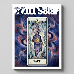 the cover of a magazine with an abstract design, digital art by xul solar, reddit contest winner, abstract illusionism, fractalism, tarot card, biomorphic