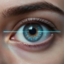 eye tracking ai by syd mead, john harris, detailed, cinematic