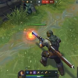 Dota 2 hero Sniper is farming, Dota 2 Screenshot