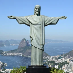christ the redeemer made out of glass, rio de janeiro