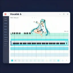 vocaloid 6 ai, ui screenshot, piano roll