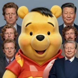 xi jinping is winnie the pooh, mix face, by donato giancola and greg rutkowski and wayne barlow and zdzisław beksinski, realistic face, digital art