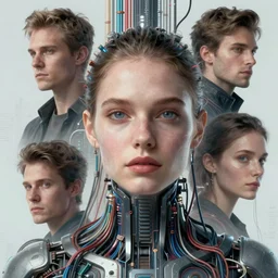 portrait of a beautiful woman by ilya bondar and greg rutkowski and jinsung lim and mironishin story and jessica oyhenart, futurepunk, cyberpunk, electrical wiring!, closeup, fantasy art, highly detailed, 4 k, digital art, masterpiece, soft edges, transhumaninsm
