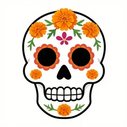dia de los muertos, calaveras and aztec marigold flowers designs by Jorge Gutierrez, 8k resolution, artstation trends cosmic light, detailed octane render