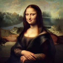 Gal Gadot in the style of the monalisa
