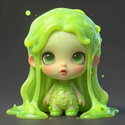 cute lime green slime girl, Mark Edward Fischbach, intricate, highly detailed, digital painting, artstation, concept art, smooth, sharp focus, illustration, Unreal Engine 5, 8K, art by artgerm and greg rutkowski and alphonse mucha