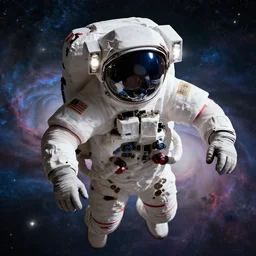 portrait of an astronaut floating in a nebula, digital art, detailed