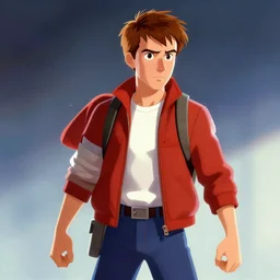character art by bastien lecouffe - deharme, marty mcfly from back to the future 2 ( 1 9 8 5 ), absolute chad