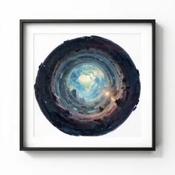 white wall with a circular magic portal to another world. framed, centralized urban fantasy, smooth, sharp focus, high detailed digital art trending in artstation. artist greg rutkowski