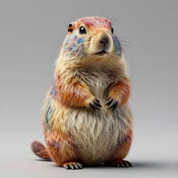 fluffy fluffy fluffy prairie dog :: by James Jean, Jeff Koons, Dan McPharlin Daniel Merrian :: ornate, dynamic, particulate, rich colors, intricate, elegant, highly detailed, centered, artstation, smooth, sharp focus, octane render, 3d