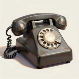 a beautiful artwork of a rotary telephone by Jerome Opeña, featured on artstation
