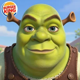 wide shot, shrek at burger king anime digital art, highly detailed, digital painting, beautiful eyes!, pretty face!!, symmetry, concept art, sharp focus, illustration, art by artgerm! greg rutkowski magali villeneuve wlop! ilya kuvshinov!!, octane render
