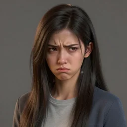 a disgusted girl, digital art, highly - detailed, artstation cgsociety masterpiece