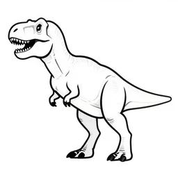 tyrannosaurus rex, symmetrical, accurate, simple clean lines, black and white, coloring book, comic book, graphic art, line art, vector art, by martina matteucci, pavel shvedov, peter lundqvist, diane ramic, christina kritkou, artstation