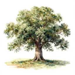 watercolor painting of old oak tree in portugal, art by hans gude, art by hans dahl, by jesper ejsing, art by anders zorn, wonderful masterpiece by greg rutkowski, cinematic light, american romanticism by greg manchess, creation by tyler edlin