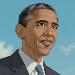 a wholesome animation key shot of barack obama, close up, studio ghibli, pixar and disney animation, sharp, rendered in unreal engine 5, clear sky, anime key art by greg rutkowski, bloom, dramatic lighting
