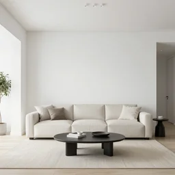 modern interior in scandinavian style, white walls, sofa, 3 d render, 3 dsmax