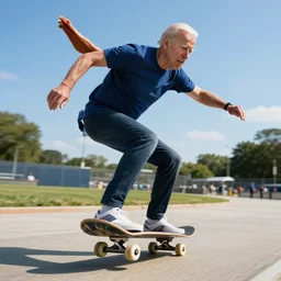 photo of joe biden riding a skateboard, hd