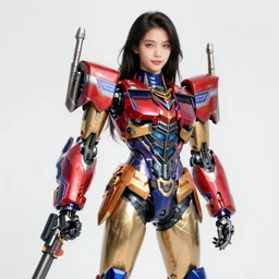 legally kind colorful female divine mech paladin gun dream transformers pacific rim studio portrait absurdly beautiful, elegant, young sexy elegant woman, super fine surreal detailed facial illustration by kim jung gi, iraq nadar, intricate lines, sharp focus, vibrant colors, matte, octopath traveler, final fantasy, unreal engine highly rendered, global illumination, radiant light, intricate environments