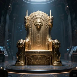 the mind throne within the simulation chamber, digital art, highly detailed, epic composition, cinematic lighting