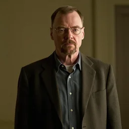 walter white as the american psycho, cinematic still