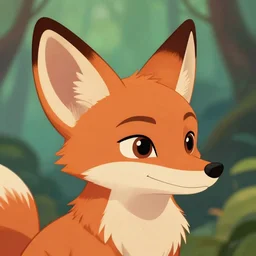 beautiful detailed cute character design of a cartoon fennic fox with big ear, tlk, tlk, in the style of'the jungle book'profile pic. deviantart adoptable, style of maple story and zootopia, portrait studio lighting by jessica rossier and brian froud in the style of disney balto, artstation deviantart alphonse mucha