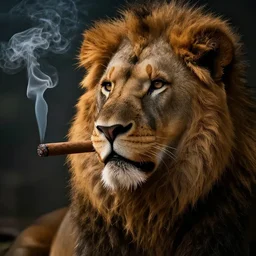a lion smoking a cigar, dramatic lighting, cinematic lighting, establishing shot, photorealistic, high details, cinematic, 8k resolution, extremly detailed, photorealistic, artstation, unreal engine