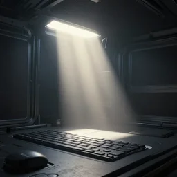the inside of a computer by mahmoud farshchian, very detailed, maximalism, ambient occlusion, volumetric light, sun beam, atmospheric haze, hyper realism, realistic shading, cinematic composition, realistic render, octane render, detailed textures, photorealistic, wide shot