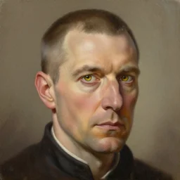 a detailed matte head - on portrait painting of an middle - aged nobleman with golden eyes and short well kept hair, by charlie bowater, lise deharme, wlop, tending on arstation, dungeons and dragon, dnd, pathfinder, fanart, oil on canvas