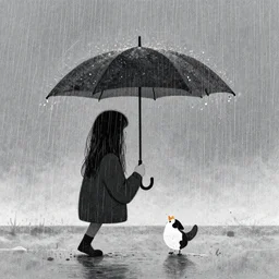 birthday rain, drawing
