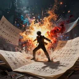 automated modularity of the graphic musical score, masculine, explosive, with colors from the movie spellbound, Schumannesque