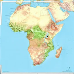 an image of a reversed map of african continent