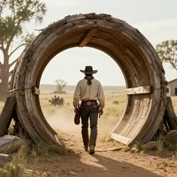 time travel portal, time travel to the times of wild west 1 8 8 4 year, sharp, masterpiece, highly detailed, photorealistic, octane render, 8 k, unreal engine 5, trending on artstation