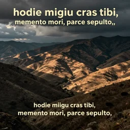 hodie mihi cras tibi, memento mori, parce sepulto,